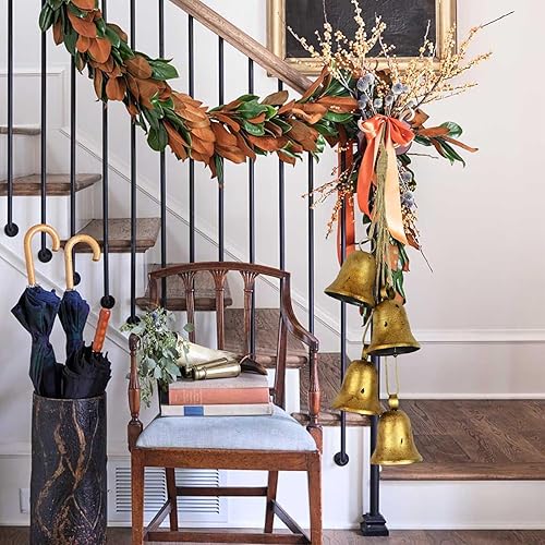 Miniatura 8 de Campana de Navidad, campana azul, decoración de Navidad, decoración de campana de guirnalda, campana de puerta, decoración de árbol de Navidad,