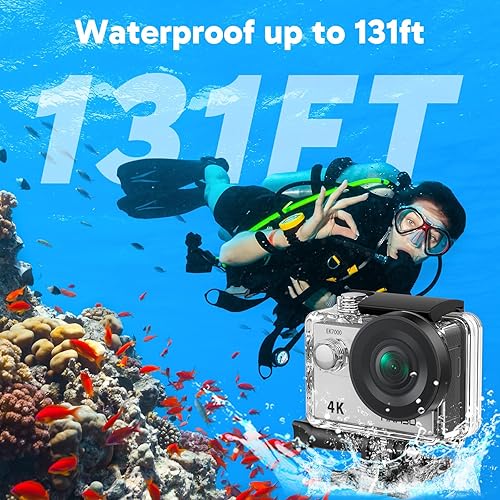 Miniatura 10 de Videocámara sumergible DV con wifi AAKASO EK7000 4K Action Camera Sports Black, Blue, Silver