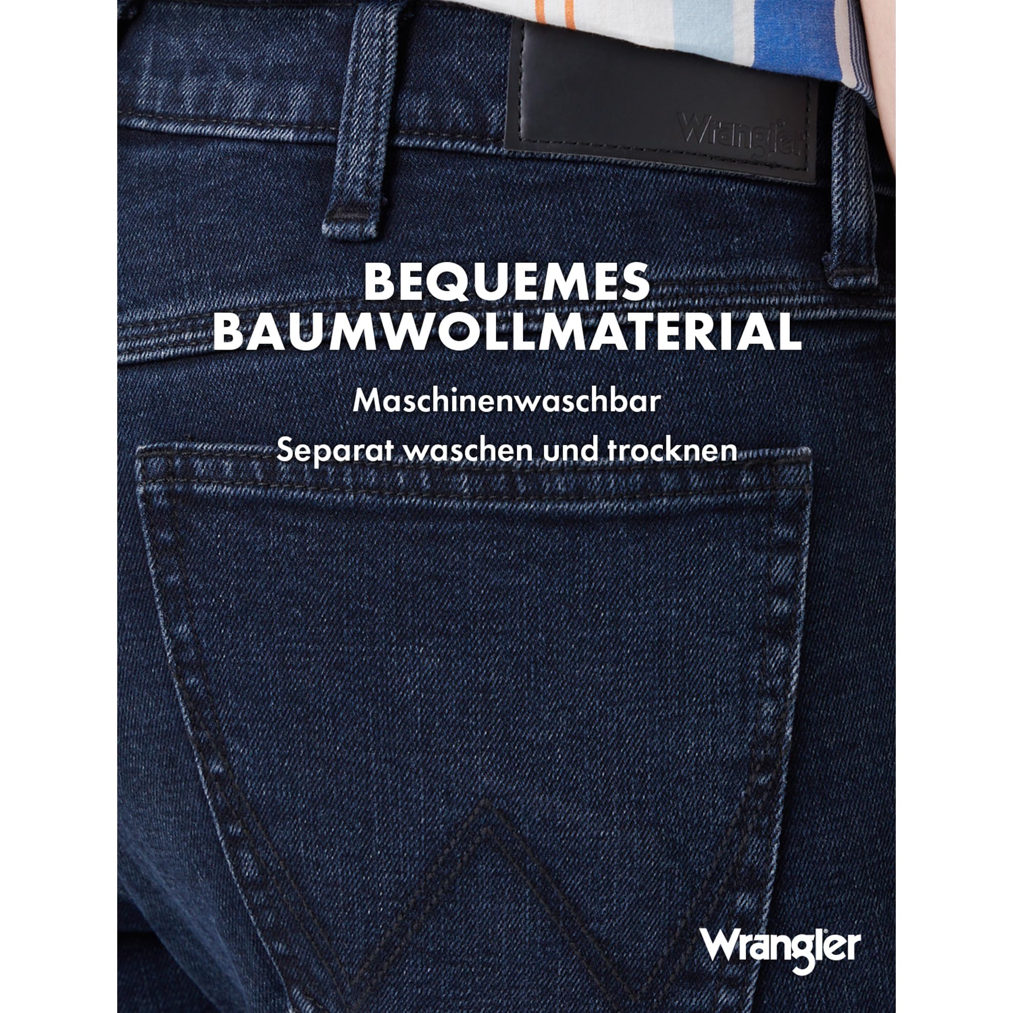 Wrangler Herren Jeans Regular - Mid Waist - Regular Fit - Blau Schwarz W30-W44