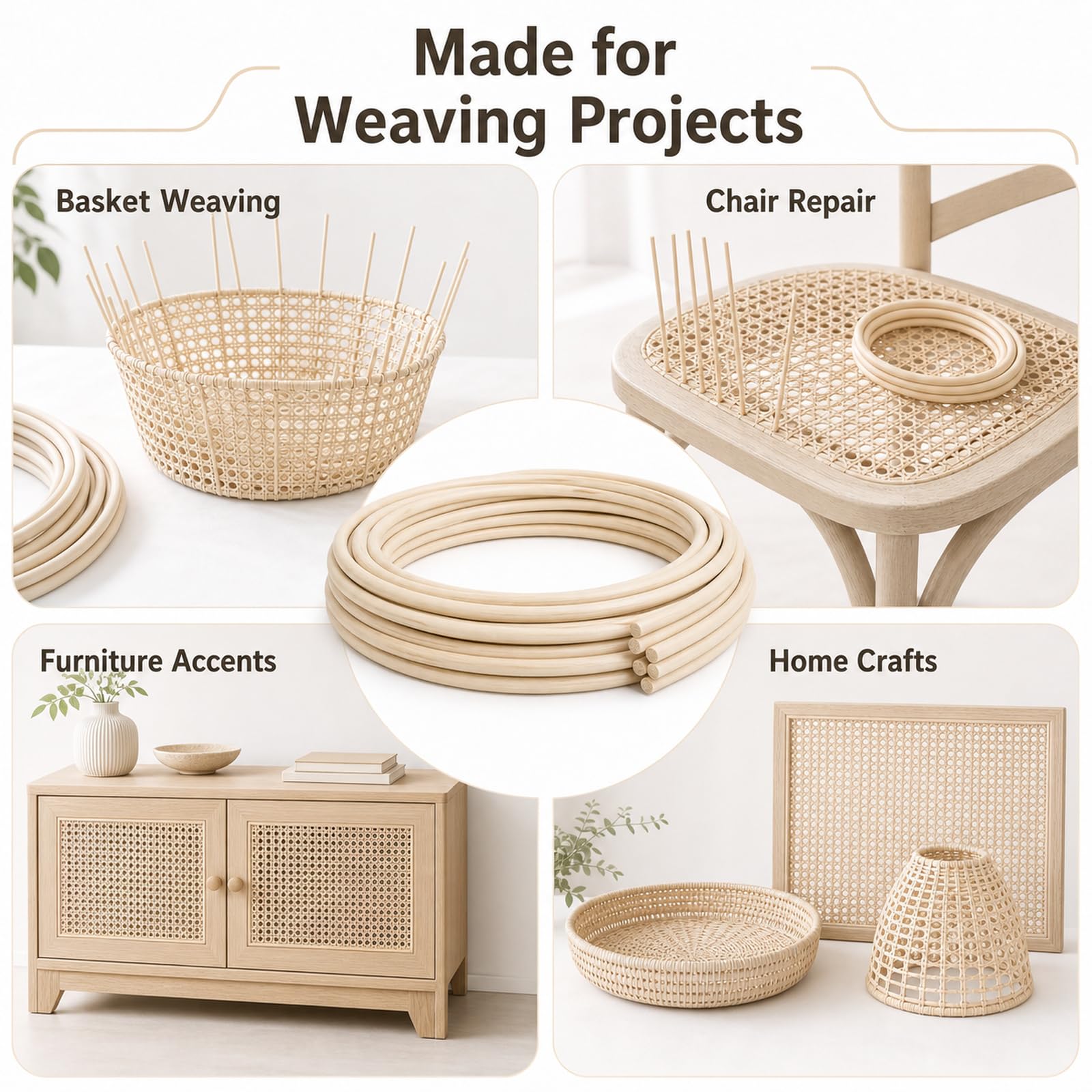 Naturale Rattans Materiale di Riparazione,Bobina di Rattans Reed