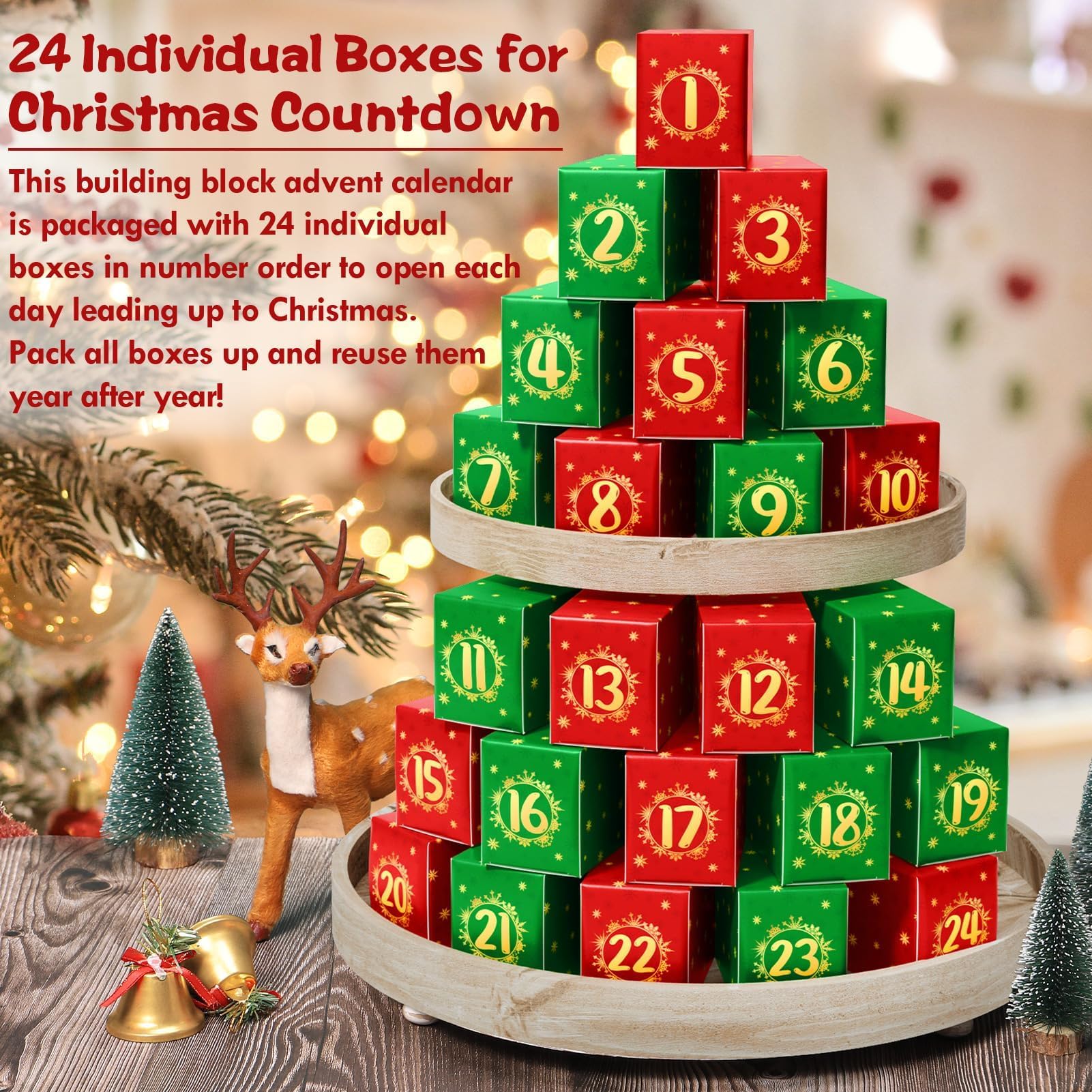 洋書 50years ofChristmasTables Amazon.com: Advent Calendar 2025 for Kids Teens Adults, 24