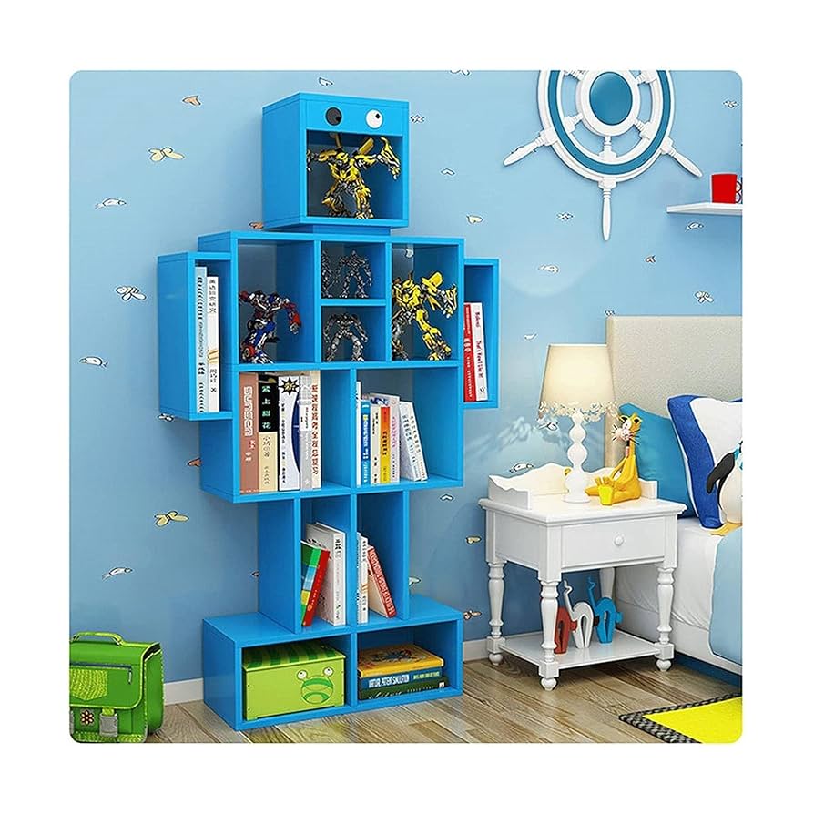 Amazon｜書架 クリエイティブロボット本棚自立型ディスプレイ