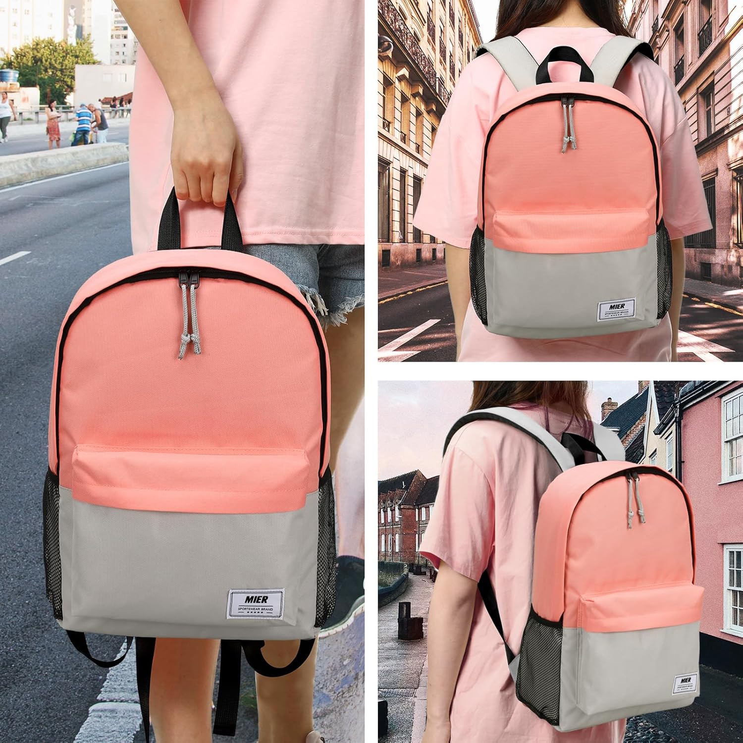 MIER Insulated Backpack Cooler Small Leakproof Lightweight Cute for Women Men to Work, Picnics, Camping, Park Day Trips, 15 L