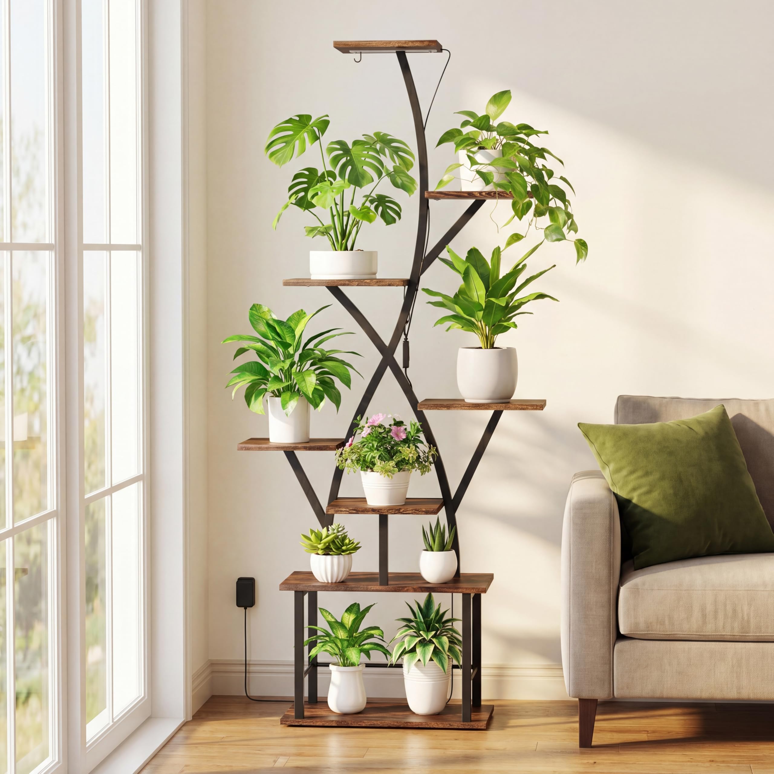 Quikraen Plant Stand Indoor with Grow Lights
