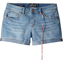 Lucky Brand Girls Cuffed Jean Shorts, Stretch Denim with 5 Pockets, Mid to High Rise Waist