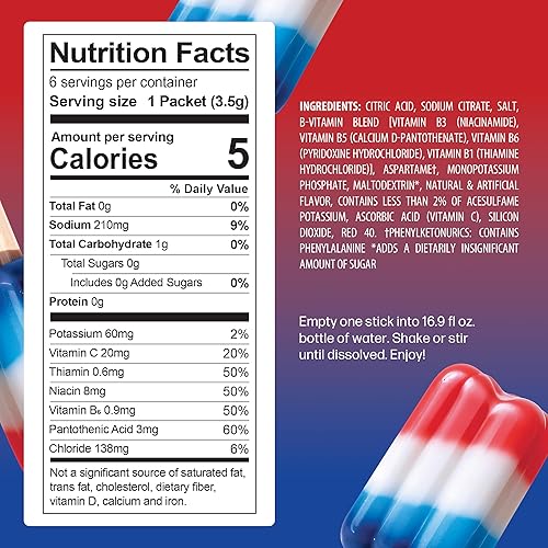 Miniatura 4 de Juicy Mixes PeakH20 - Paquetes de hidratación en polvo de electrolitos  Ice Pop  72 porciones  Paquetes de sabor de agua sin azúcar para