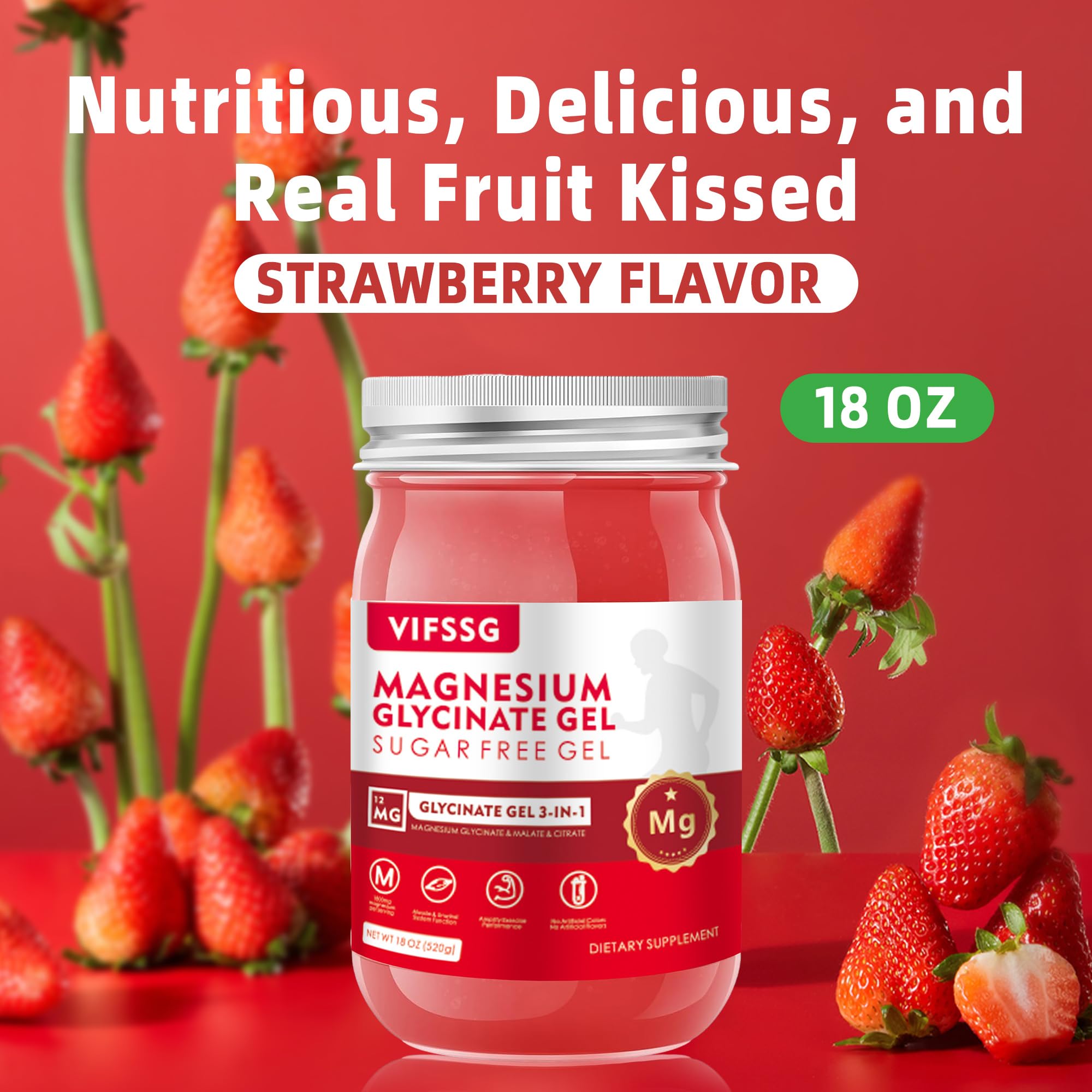 Snapklik.com : Magnesium Glycinate Gel, 18 Oz, Magnesium Complex Supplement