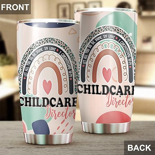 Miniatura 3 de Vaso de acero inoxidable de 20 onzas para director de cuidado infantil, regalos divertidos para director de guardería, a granel para cumpleaños,