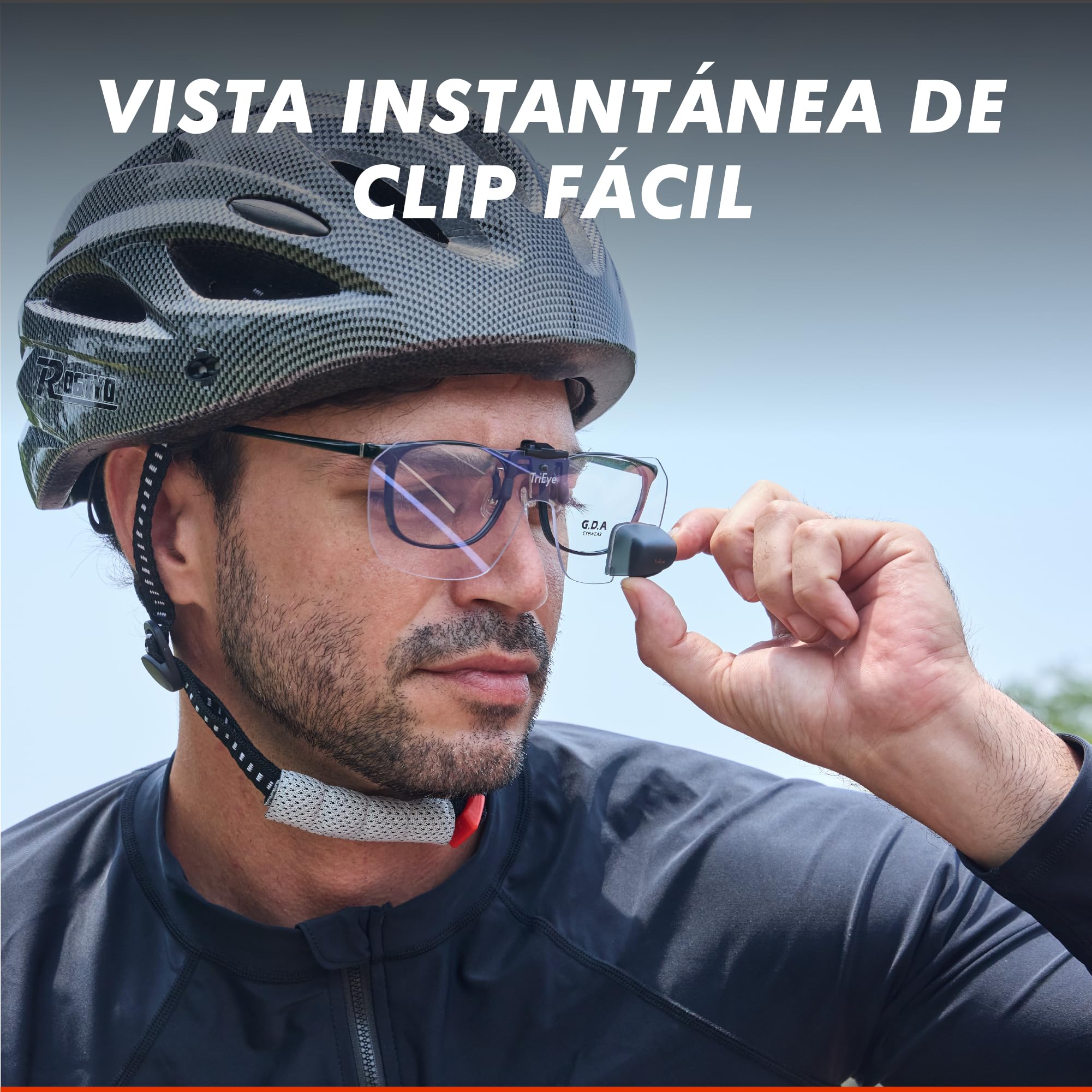 TriEye View Clip-On Gafas de Sol con Espejo Izquierdo – Gafas Polarizadas para Usuarios de Gafas – Clip Solar 140/145 mm – Cristales Claros o Ahumados