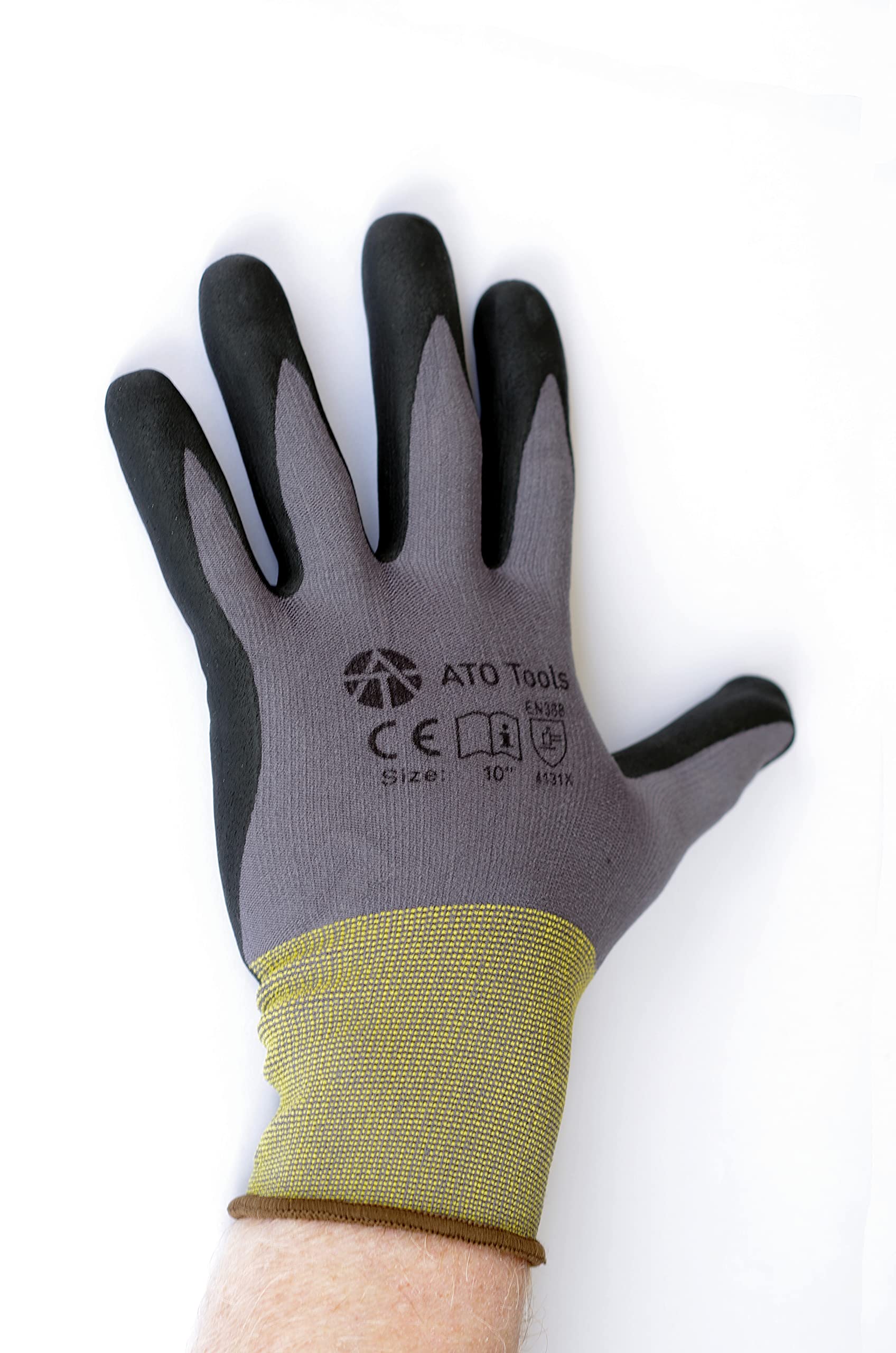 ATO Tools SuperFlex - Guanti da lavoro in nylon nitrile (8 m), 24 paia)