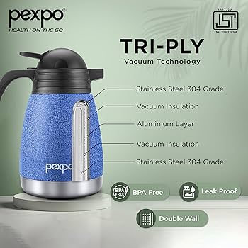 Buy Pexpo Cosmo ISI Certified Stainless Steel Insulated Carafe