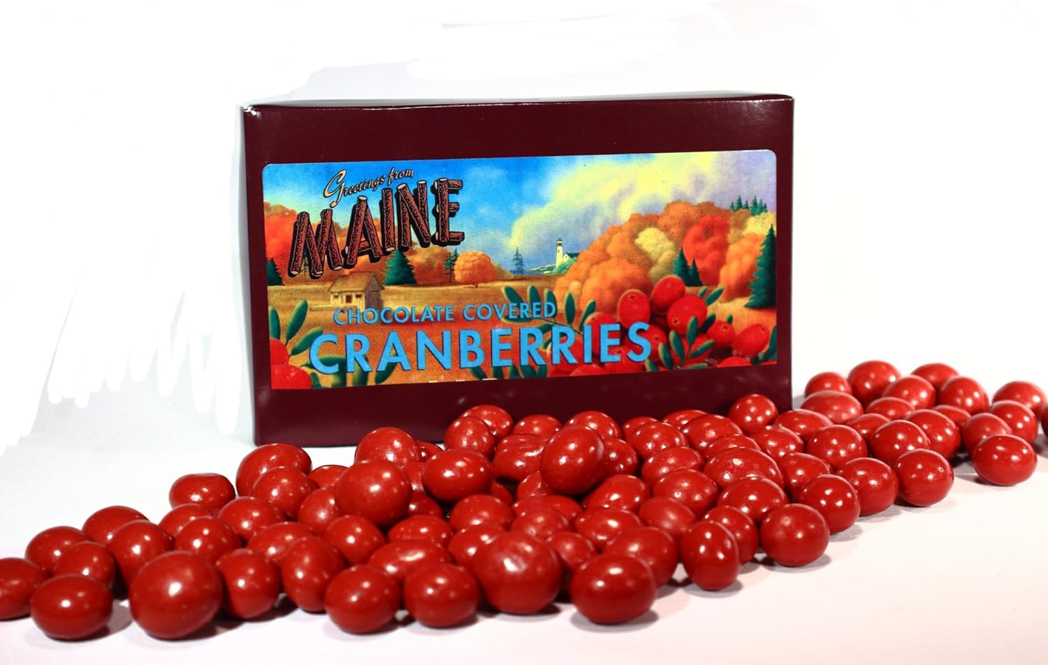 Wilbur's of Maine Chocolate Covered Cranberries, 1 Pound Box