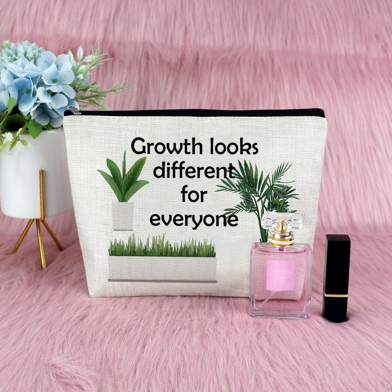 Inspirational Mental Health Gifts for Women Makeup Bag Appreciation Gifts for Psychologist Counselor Social Worker Cosmetic Bag Christmas Birthday Thank You Present for Psychotherapist Travel Pouch - Image 7