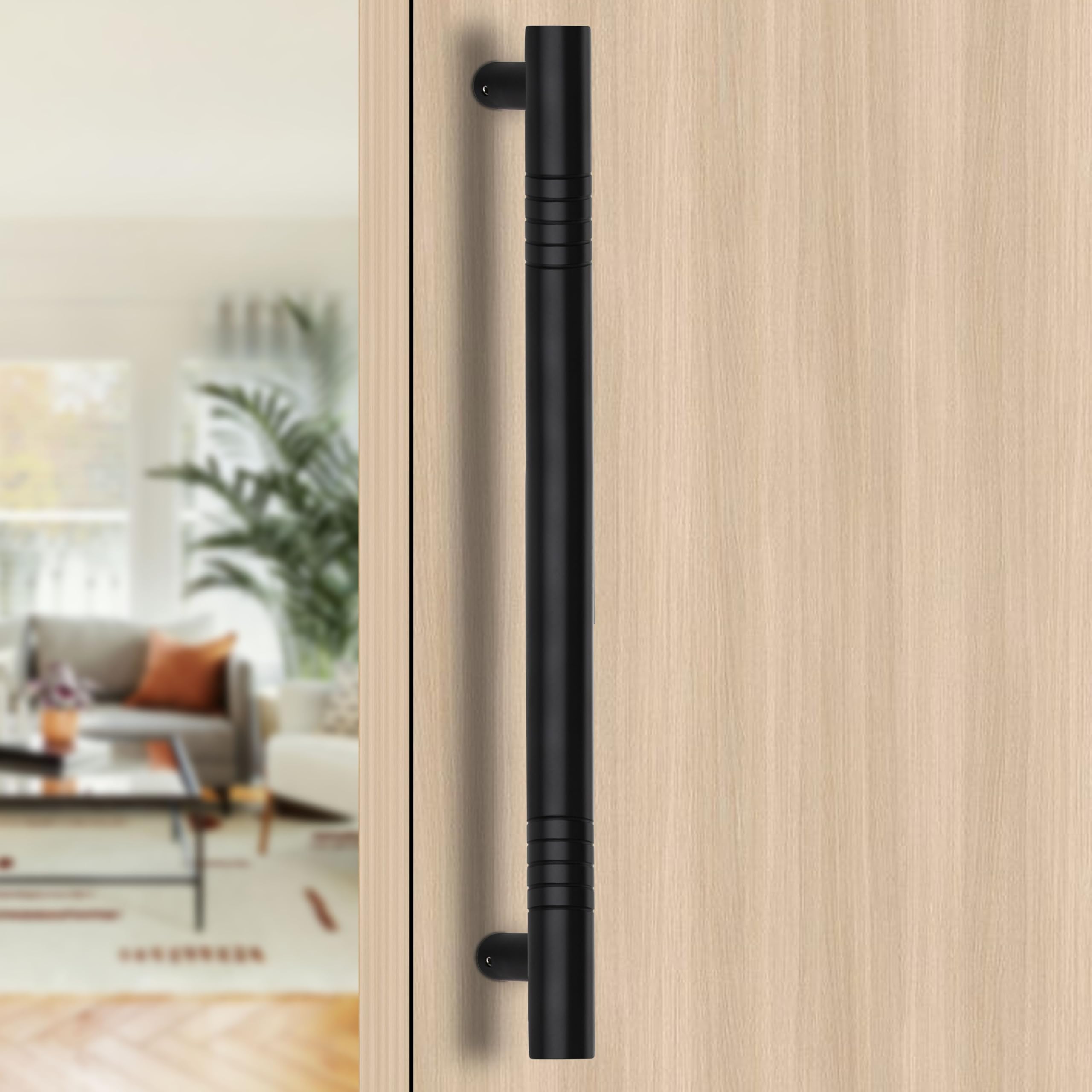 ALDEN 18 inch Main Door Handle/Handle for Glass and Wooden Door/Pull and Push Stainless Steel Door Handle (Black Matt Finish) (Pack of 1)-image-44