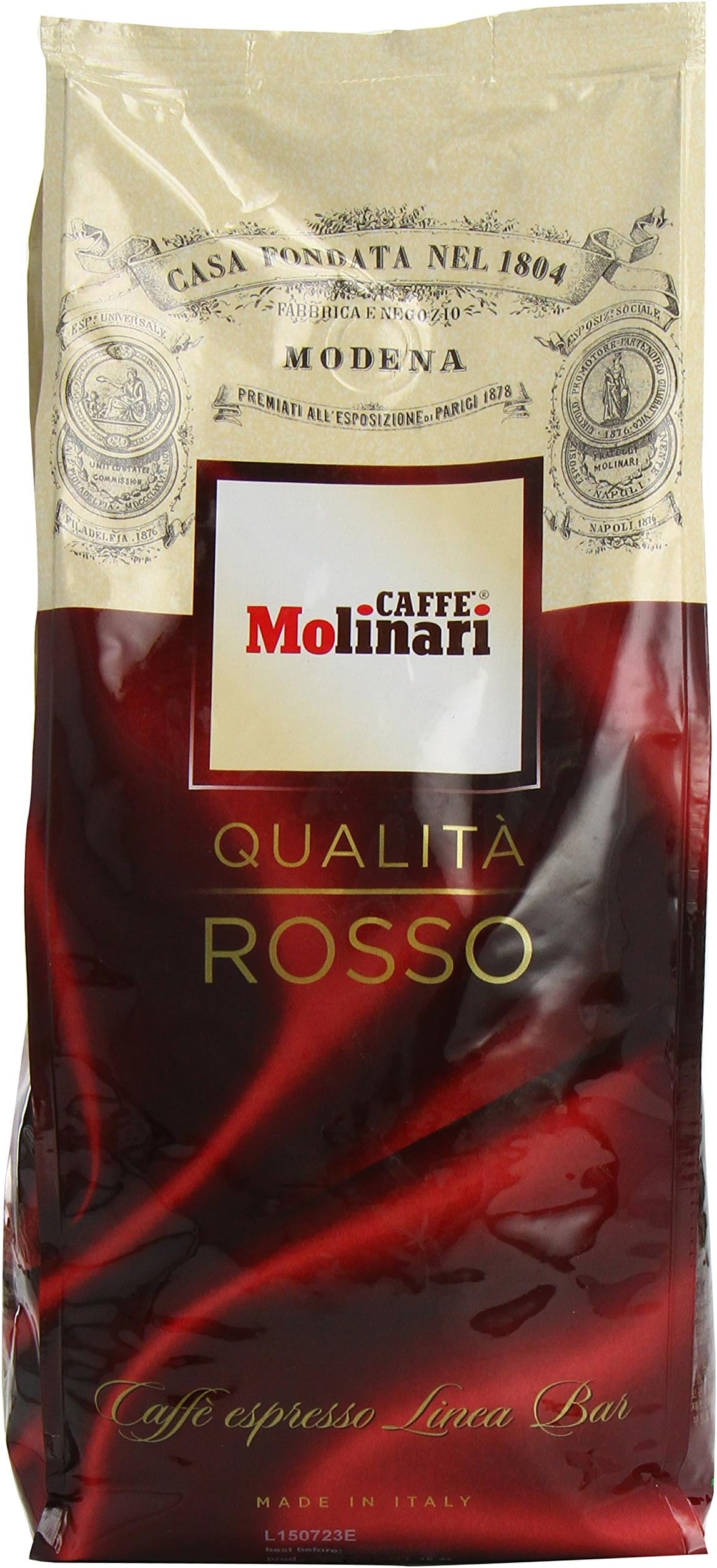 Caffe Molinari Rosso Espresso Coffee Beans 1000 g