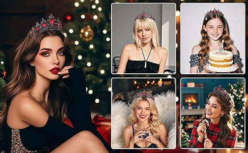 Miniatura 5 de Kamirola - Corona de reina y tiaras corona de princesa para mujeres y niñas, diademas de cristal para novia, princesa para bodas y fiestas (01)