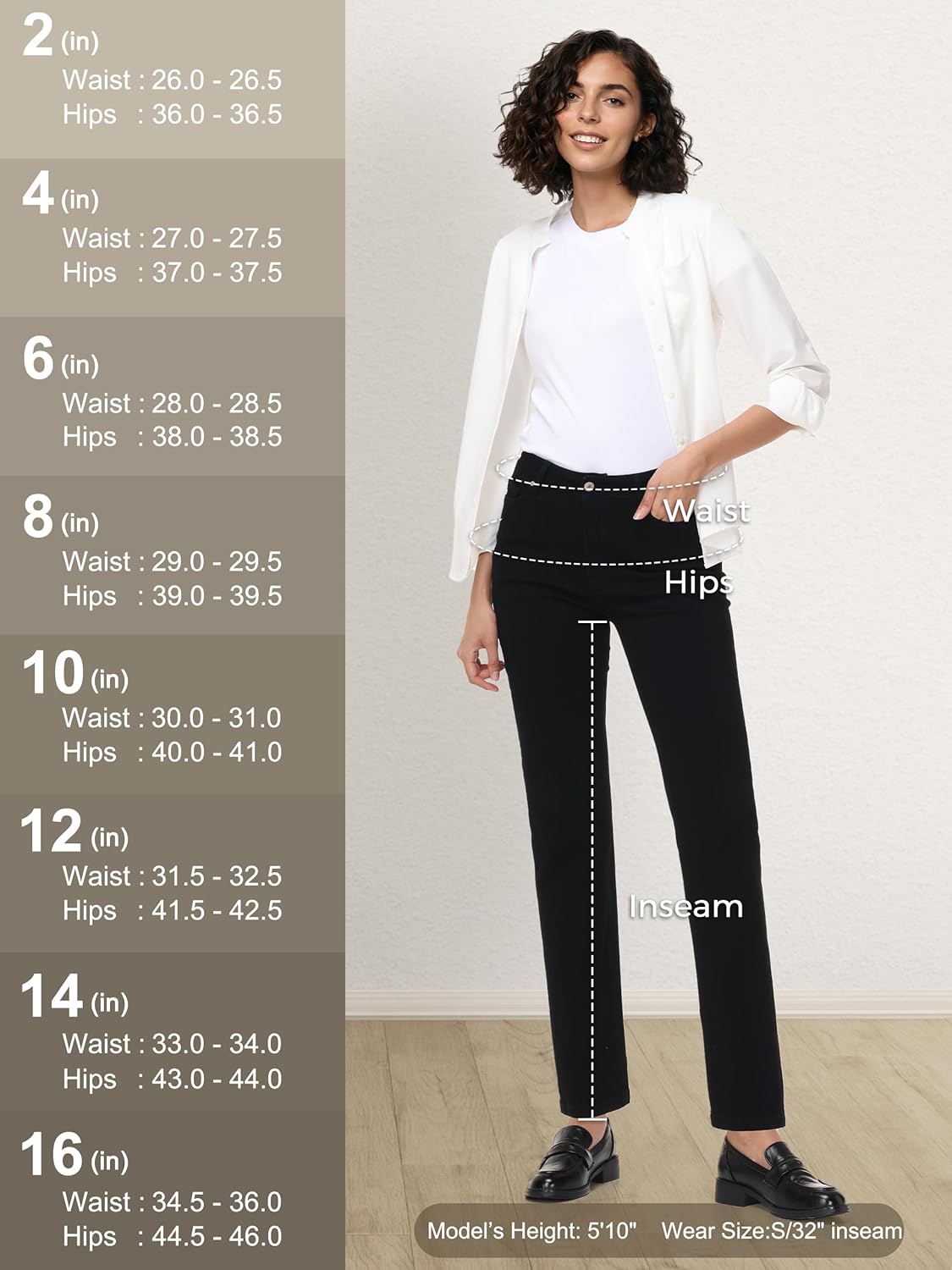 Tall Women's 32/34/36 Inseam Straight Leg Jeans Stretch Denim Mid Rise Classic Fit Extra Long Casual Pants - Image 6