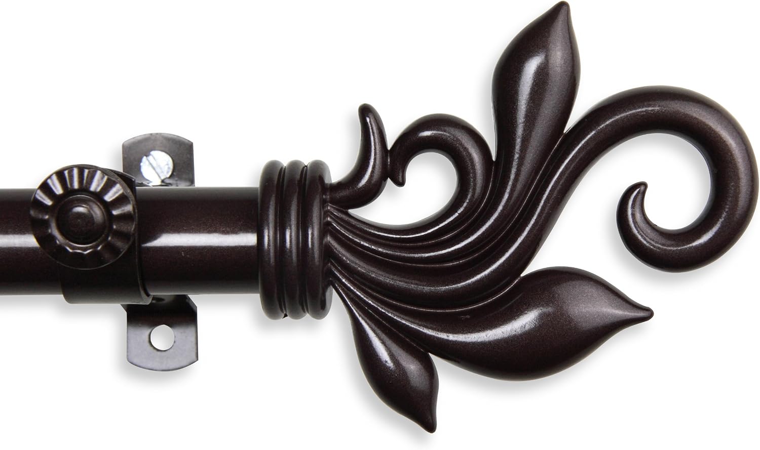 A&F Rod Decor - Quinn Curtain Rod 48-84 inch - Antique Brass