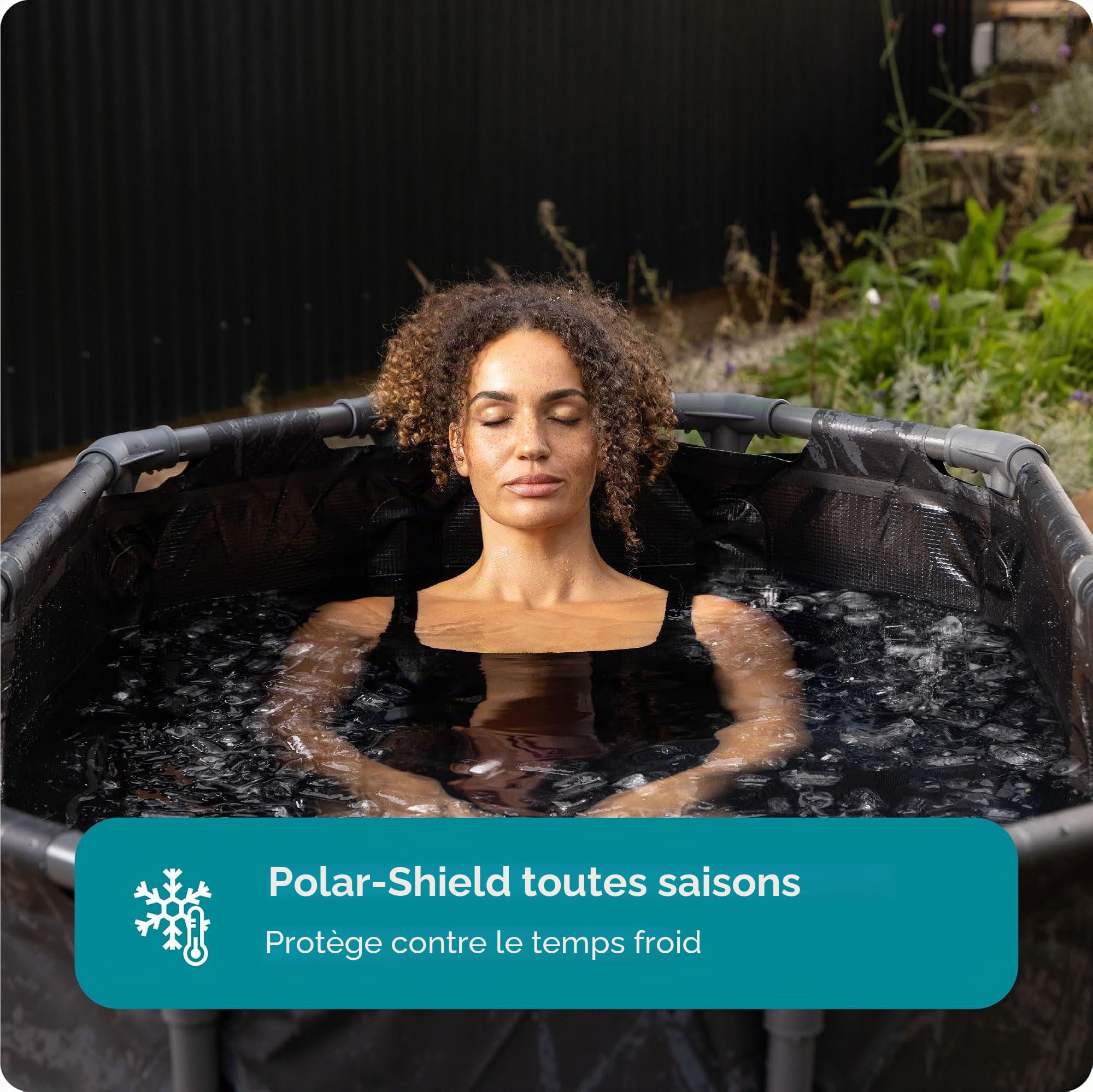 Lay-Z-Spa Glacial Baignoire Plongeante Froide avec Housse résistante aux intempéries et Pompe filtrante, pour thérapie à l'eau Froide et récupération des athlètes, 1 à 2 Personnes