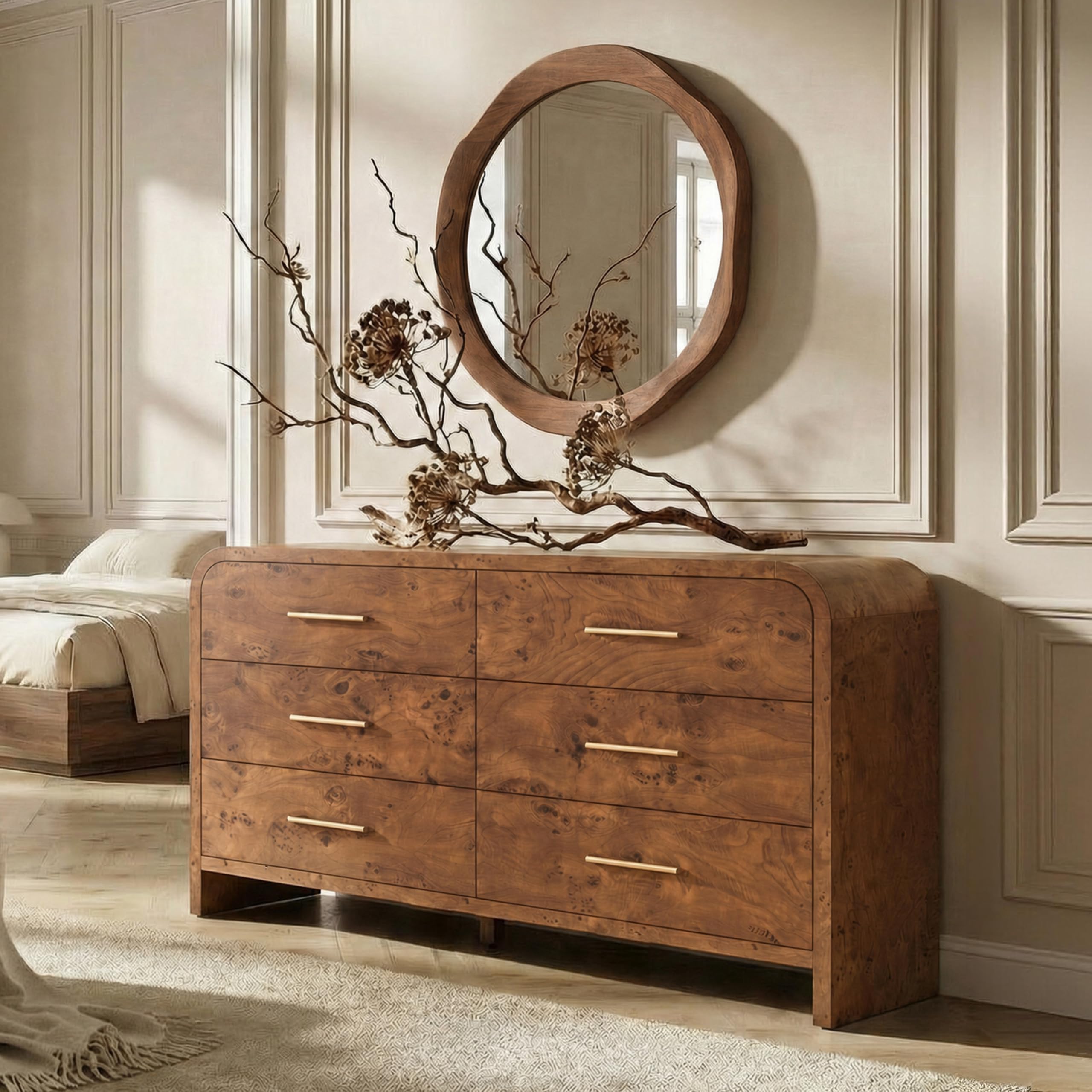 EliteSet Curved 6-Drawer Dresser