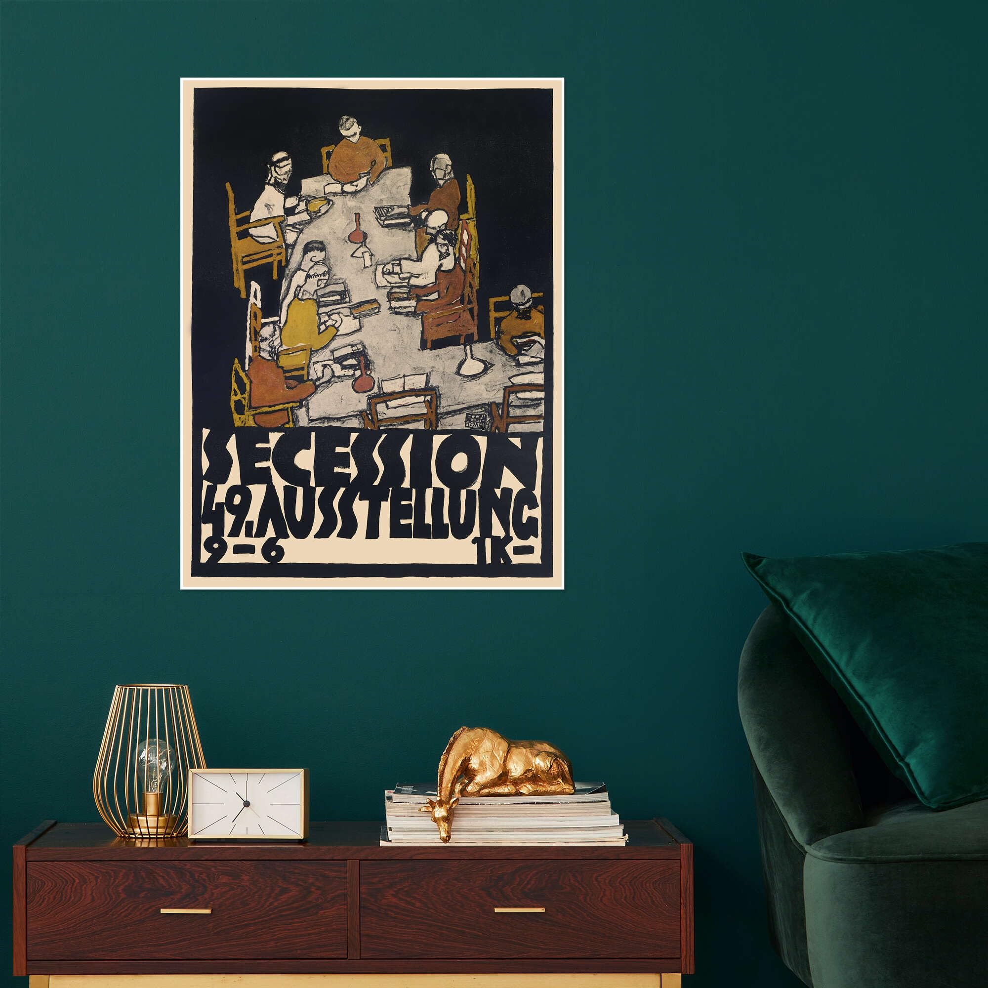 Secession 49. Ausstellung, 1918 Poster von Egon Schiele 13 x 18 cm