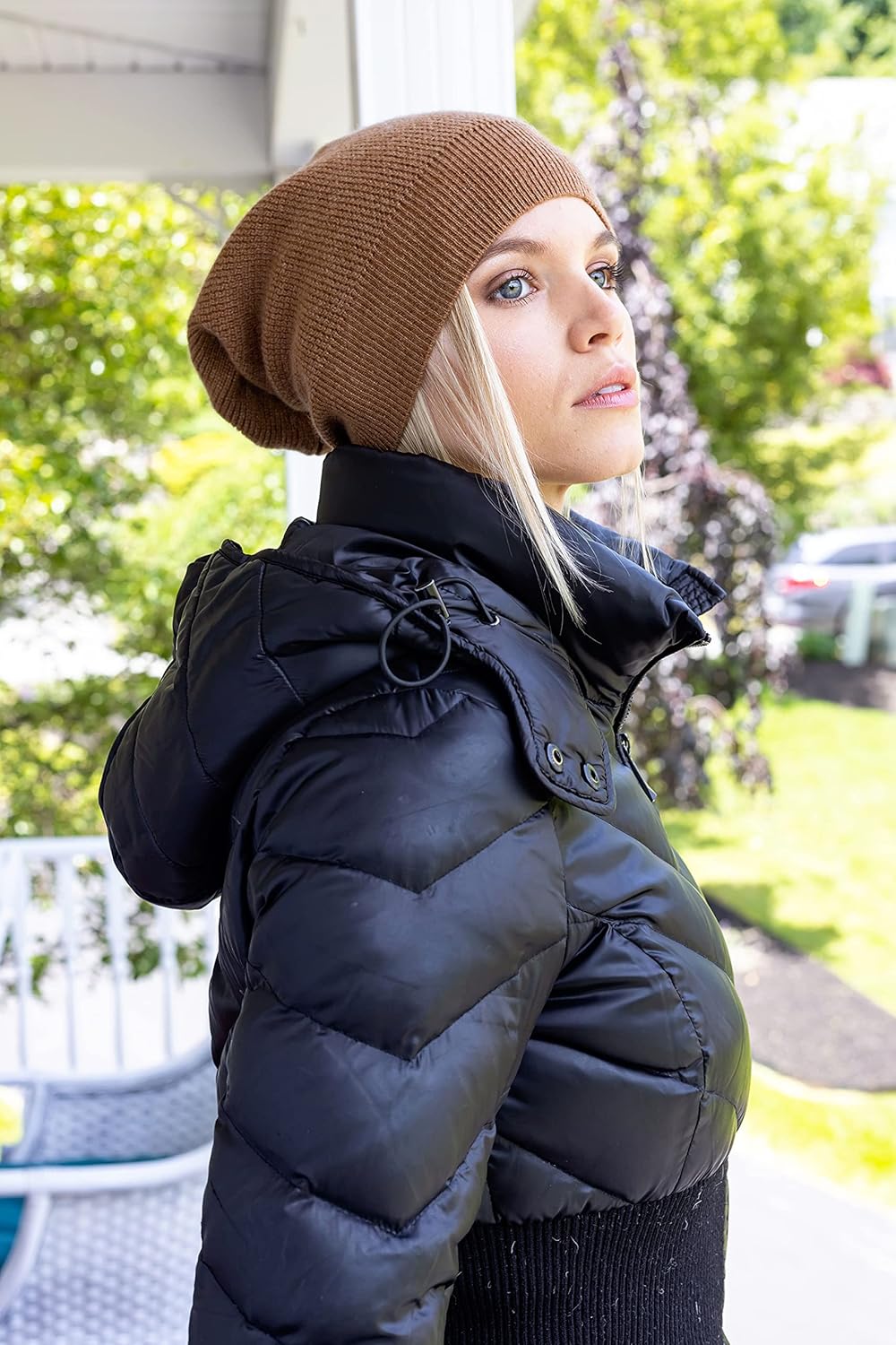 Velanio Cashmere Women Cashmere Beanie – Fashionable Slouchy Beanie Hat for Women Made from 100% Cashmere - Image 4