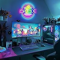 Vista 2 de Gamer Neon Sign for Gamer Room Decor, Dimmable Arcade Neon Signs for Wall Decor, USB Powered Bright LED Neon Gaming Signs for Boys Room, Best Gamer