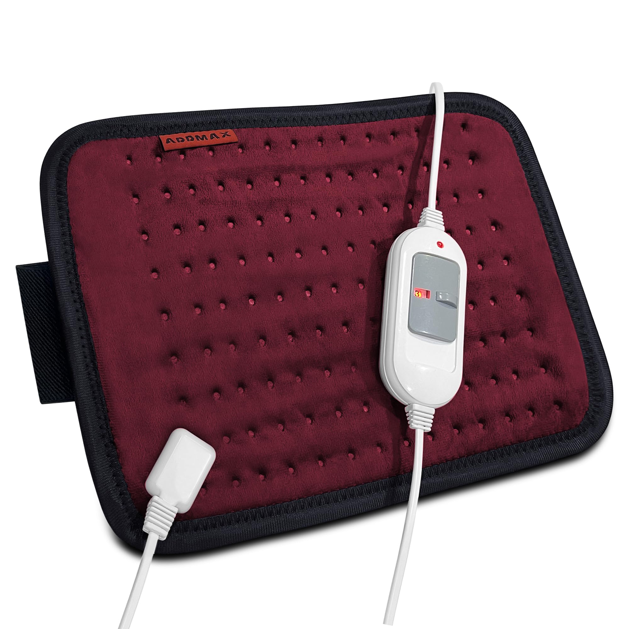 ADDMAX Electric Heating Belt for Pain Relief | Orthopaedic Electric Heating Pad Lower Back Pain & Period Cramps | Regular Size | Auto Cutoff | Heat Therapy Waist Wrap for Pain Relief of Back,Neck,Shoulder,Lumbar |Wine|