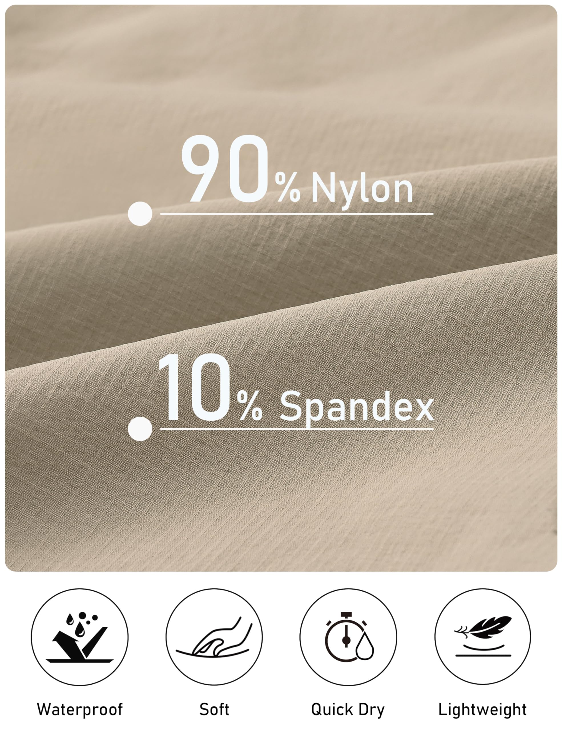 MoFiz Pantalones Cortos Cargo para Mujer Trekking Corto Verano Ligeros Cintura Alta Impermeables Bermudas Shorts con Bolsillo Cremallera