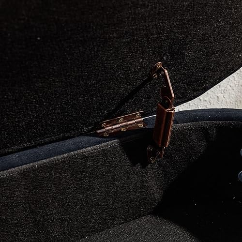 Miniatura 9 de Ya-Home Banco de almacenamiento moderno, banco otomano tapizado de 44.7 pulgadas, taburete de tela sherpa, bonito banco de entrada para dormitorio,