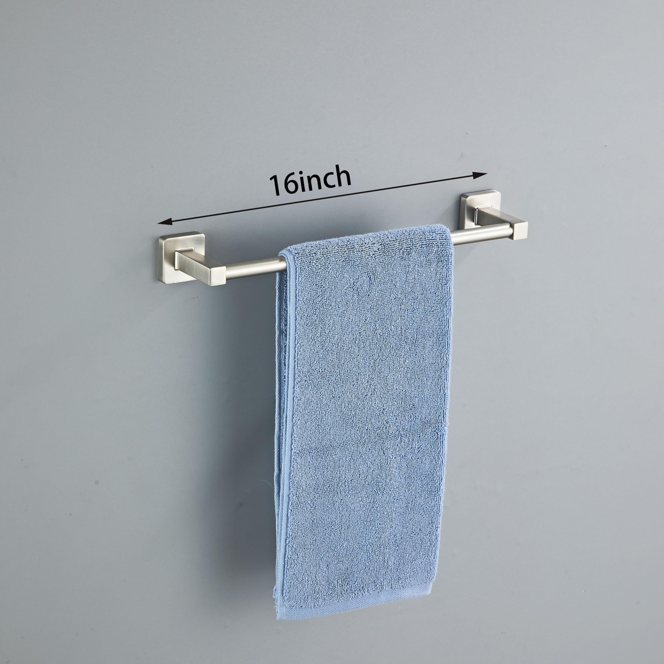 Badezimmer-Accessoire-Set In Gebürstetem Nickel – Handtuchstange, Halter, Haken & Toilettenpapierhalter Aus Edelstahl SUS304