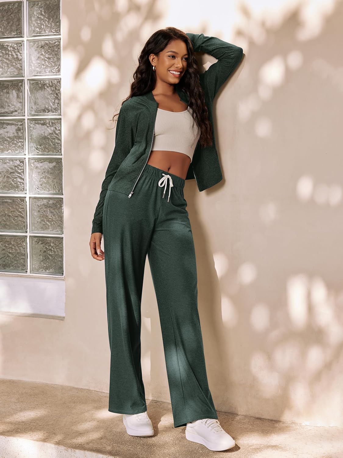 ODODOS Women's Performance Full Zip Track Jacket, Ultra Soft odSTRATUM Tech, UPF 50+ Stand Collar Athletic Top with Pockets - Image 2