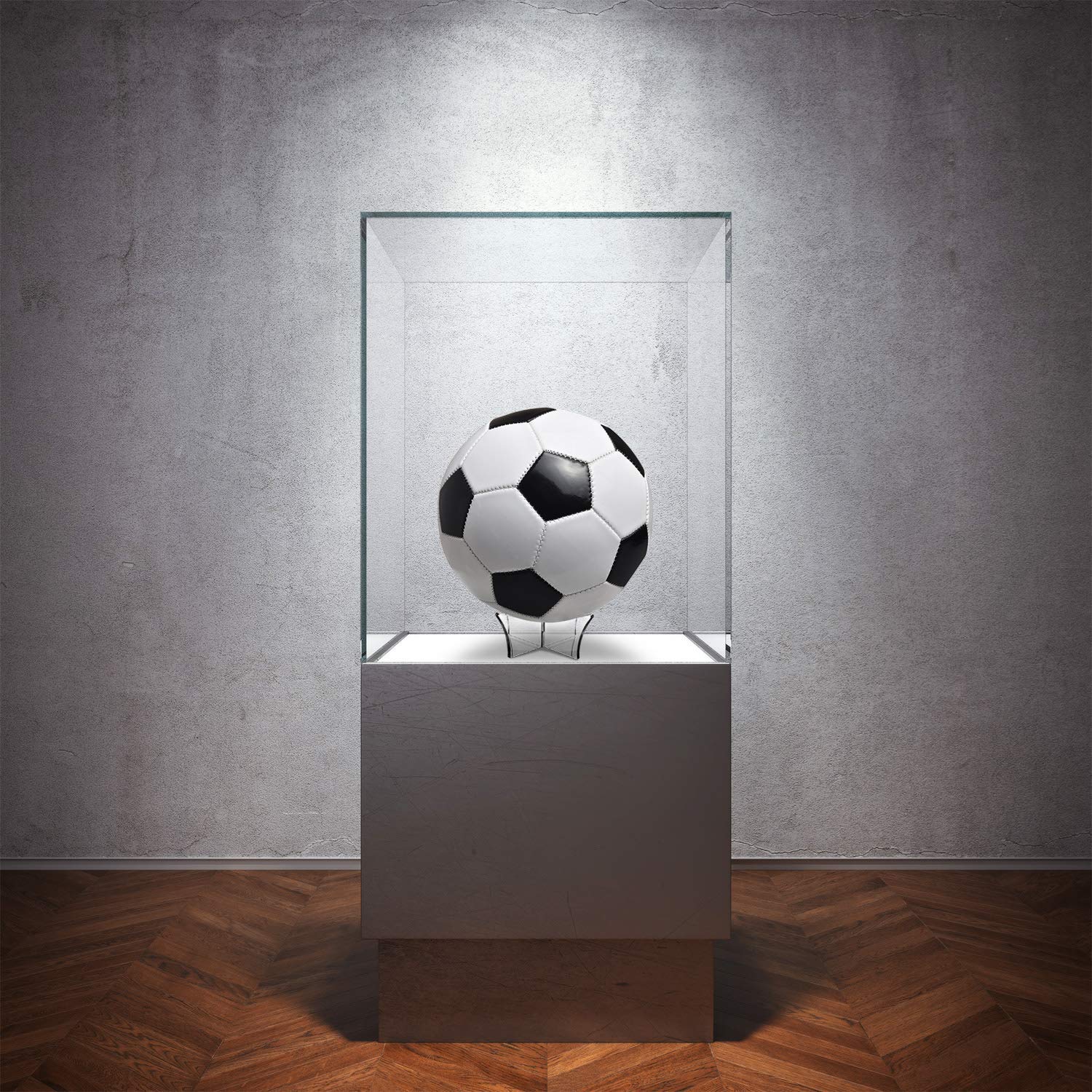BRODLOG Acrylic Ball Display Stand Universal Holder for Football, Volleyball, Basketball, Soccer | Clear Sports Ball Stand for Shelf, Table, Office, Home Decor (FS_3) 4