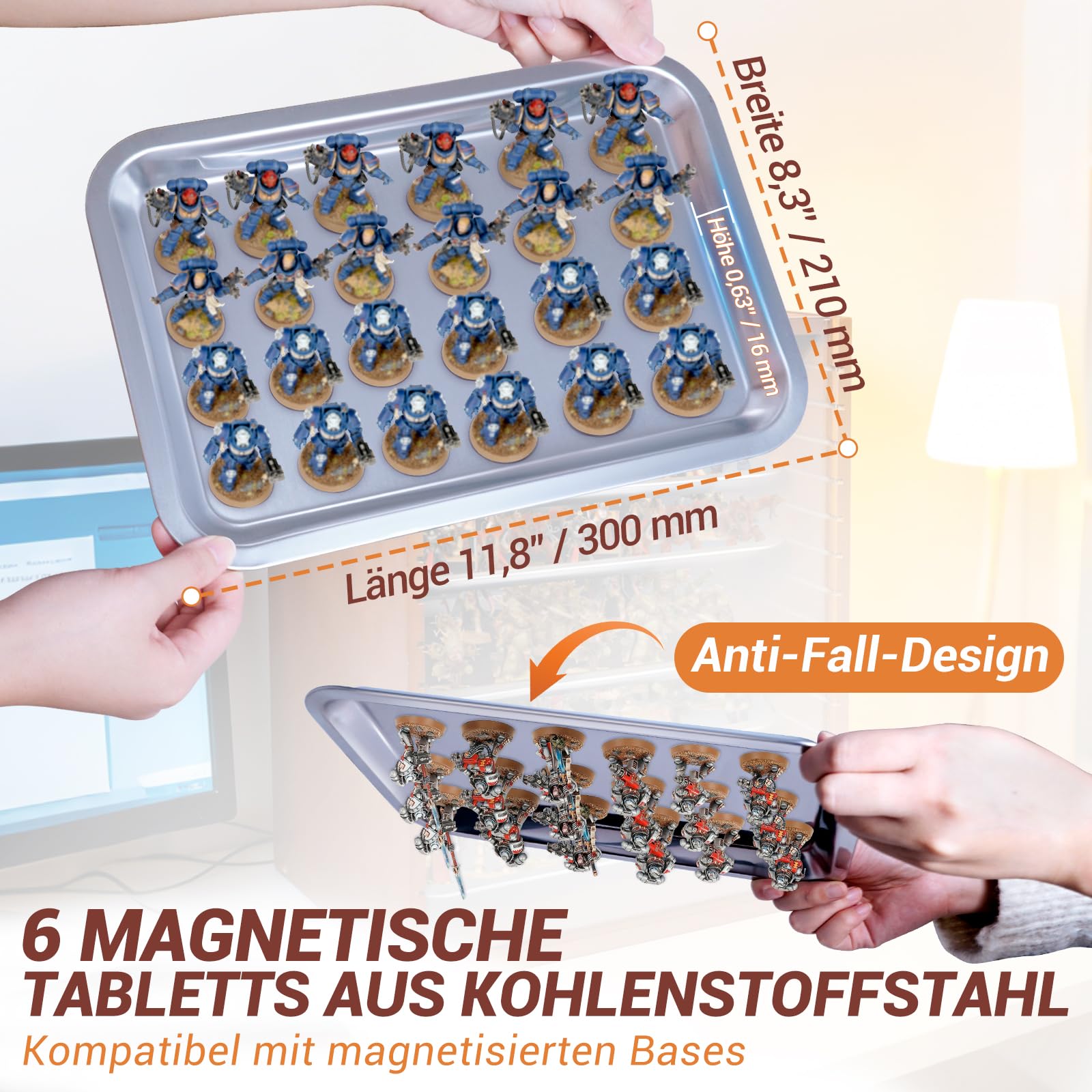 Miniaturowy walizek transportowy i do przechowywania dla przedmiotów kolekcjonerskich, drewniana miniaturowa walizka do przechowywania i szklana szafy dla figurek i figurek akcji, przenośny walizek do