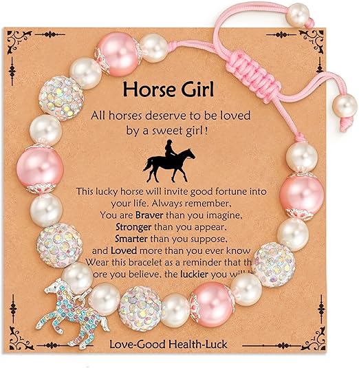 Axolotl/Horse Charm Bracelet Stuff Who Loved Horse/Axolotl Valentines Christmas Birthday Jewelry Gifts for Girls Kids Daughter