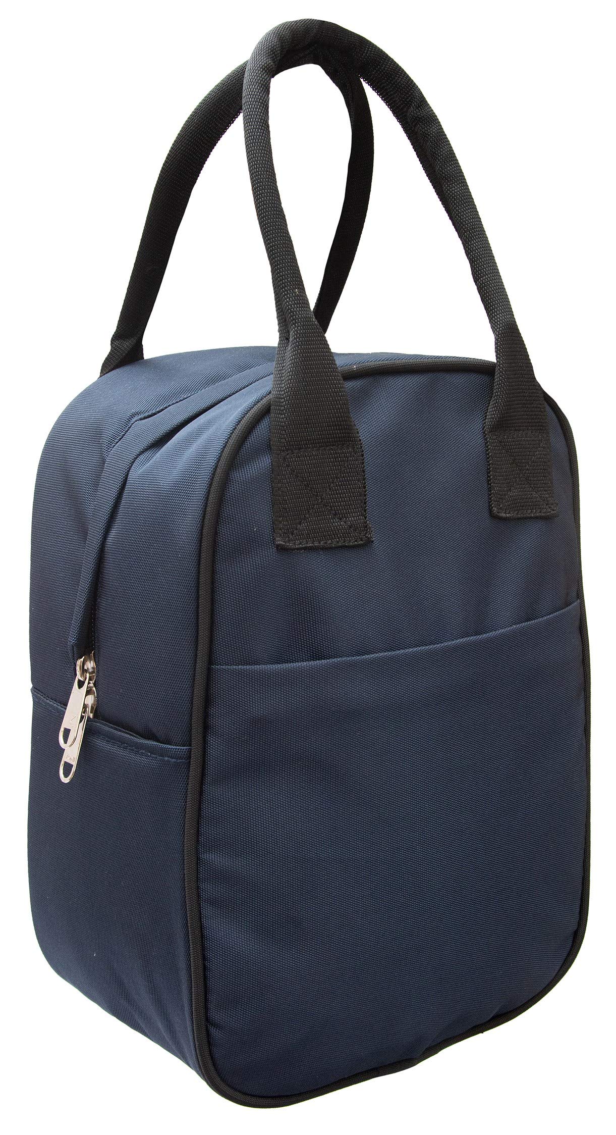 DEVU PARBAT ENTERPRISE Insulated Polyester Lunch Bag for Office Men, Women & Kids || Carry Bag for Lunch Box || Tiffin Bags for Travel, Picnic, Work (Blue)