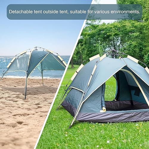 Miniatura 4 de 3-Person Camping Tent, Plug and Play Tent, Fully Automatic Waterproof Family Camping Tent,