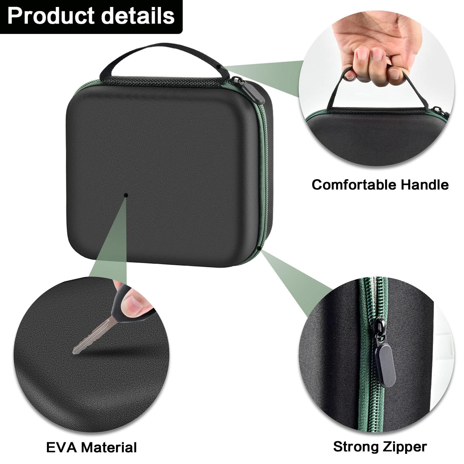 PSofcake - Estuche de almacenamiento para cepillo de limpieza de batería Bosch Home and Garden, funda universal para cepillo de batería, cable USB, accesorios de limpieza incluidos, solo para