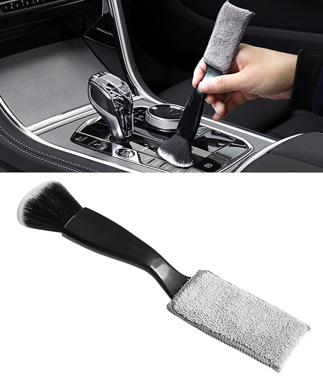 Escova de Detalhamento Automotivo 2 em 1 Reswish com Cabeça Dupla para Limpeza Interna