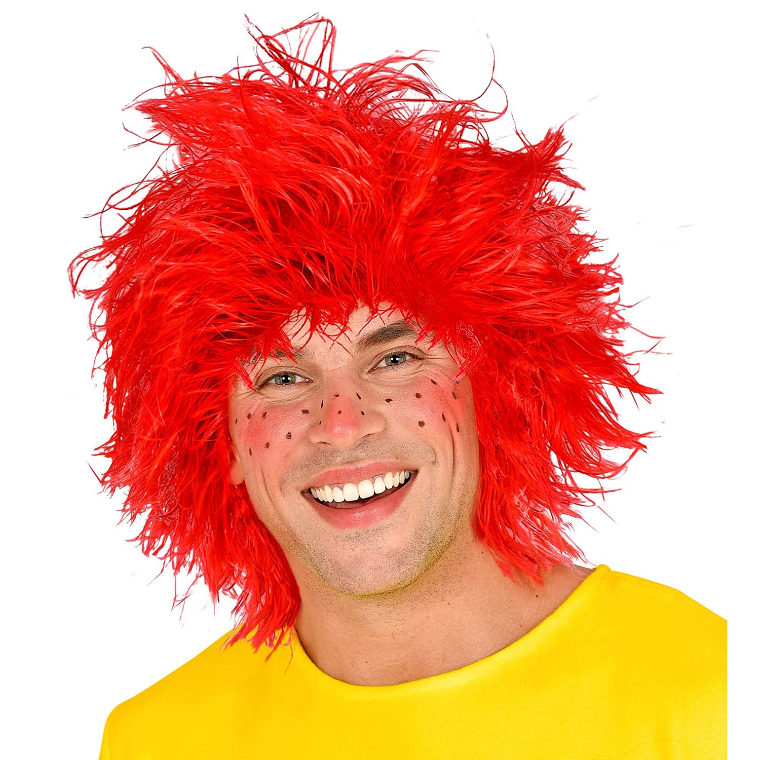 Widmann 01993 - Wig Leprechaun Red Synthetic Hair Gnomes Dwarfs Elves Fairy Tale Theme Party Carnival