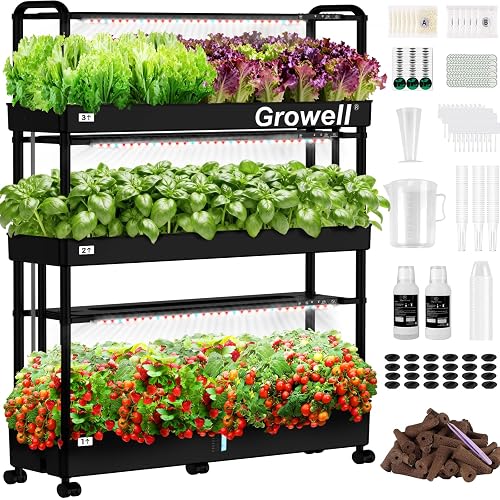Growell 90 Pods Large Hydroponics Growing System Kit, Indoor Herb