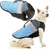 Vista 12 de Chaleco acolchado Gooby para perro - Negro sólido, talla M - Chaleco polar cálido con cremallera y doble anillo en D para correa, resistente al