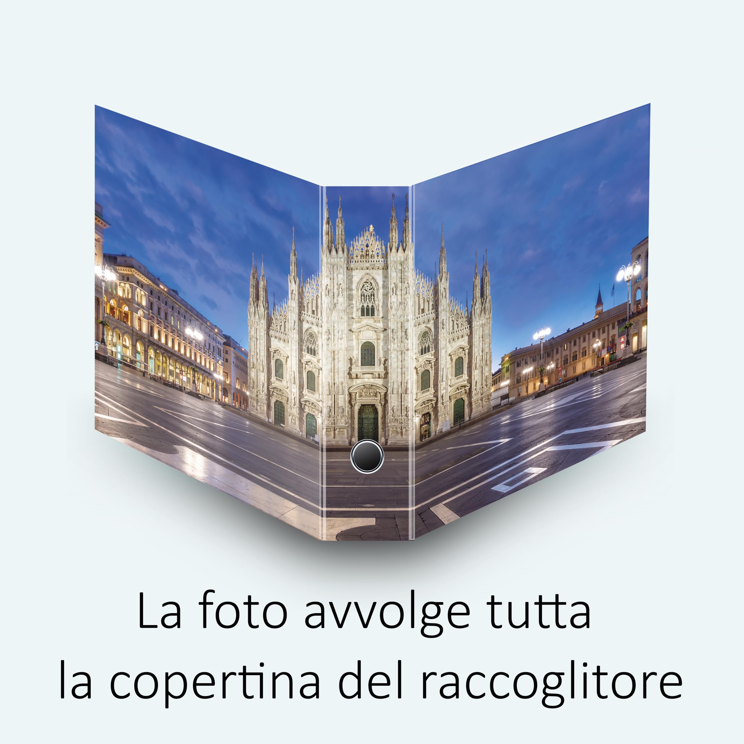 Set da 5 raccoglitori ad anelli DUOMO DI MILANO A COLORI - Faldoni SHAREPRINTING (H31 con 2 anelli)