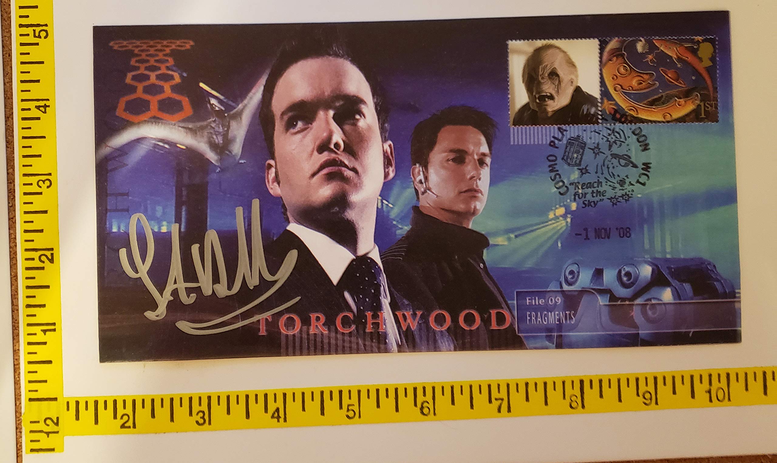 Gareth David-Lloyd 8.5 inch x 4.5 inch Autograph Torchwood Envelope/Canceled Stamp Collectible AUTOGRAPH