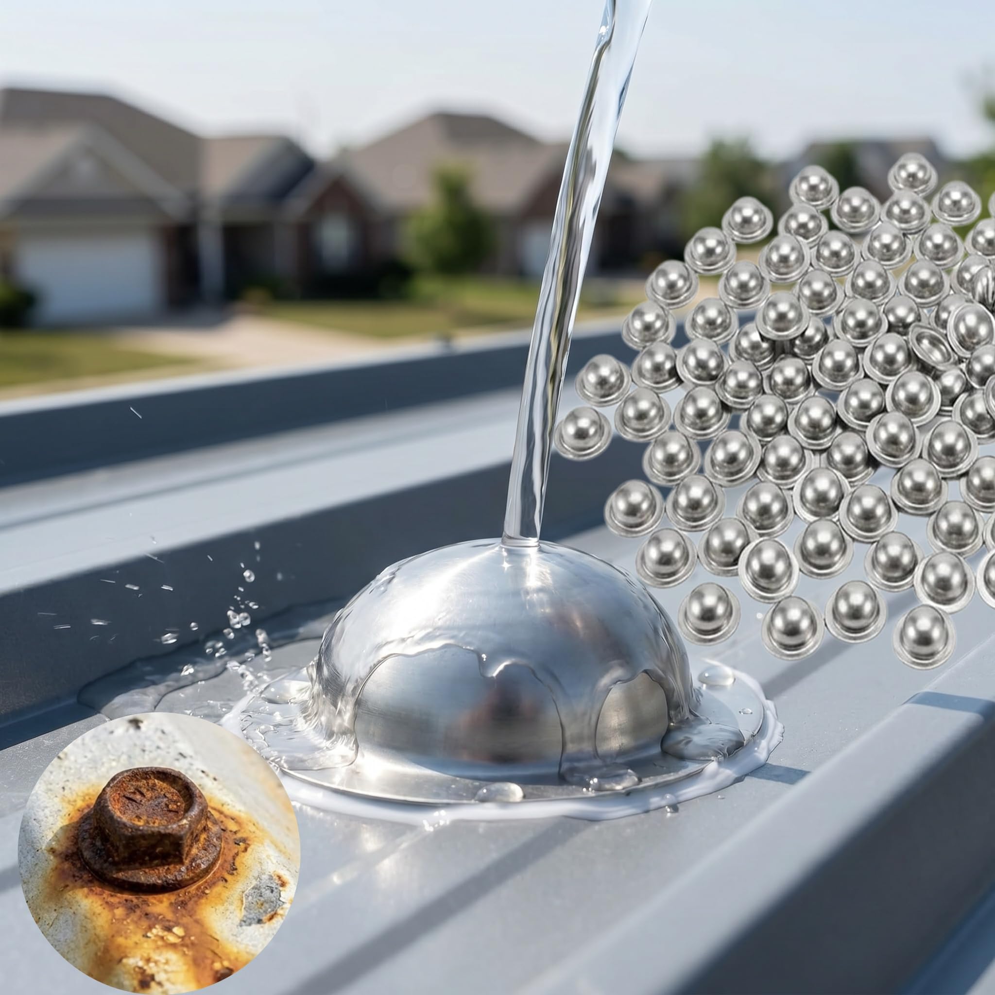 Bouchons à vis de toiture en acier inoxydable supérieur pour rénovation durable