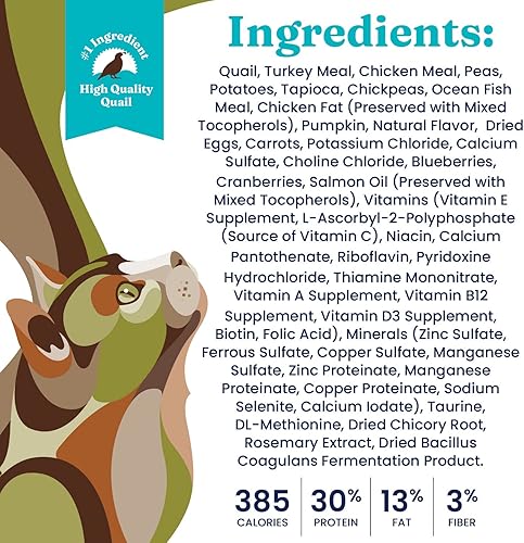 Miniatura 7 de Solid Gold Alimento seco para gatos con estómago sensible, fabricado con codorniz real y calabaza para la salud intestinal y el apoyo inmunológico,