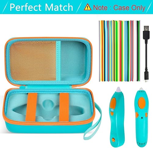 Miniatura 40 de ANKHOH Funda compatible con 3Doodler Start+ Essentials para juego 3D, organizador de almacenamiento para impresión de recarga de filamento y Naranja