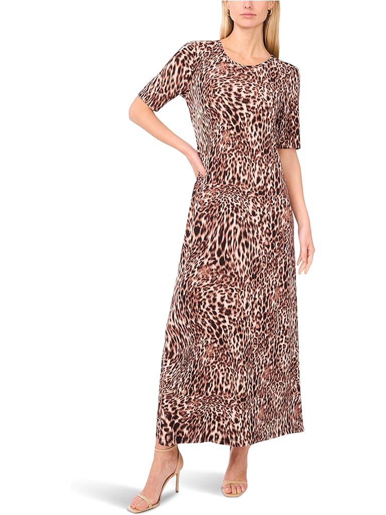 Gray Vince Camuto Maxi Dress With 3/4 Sleeves