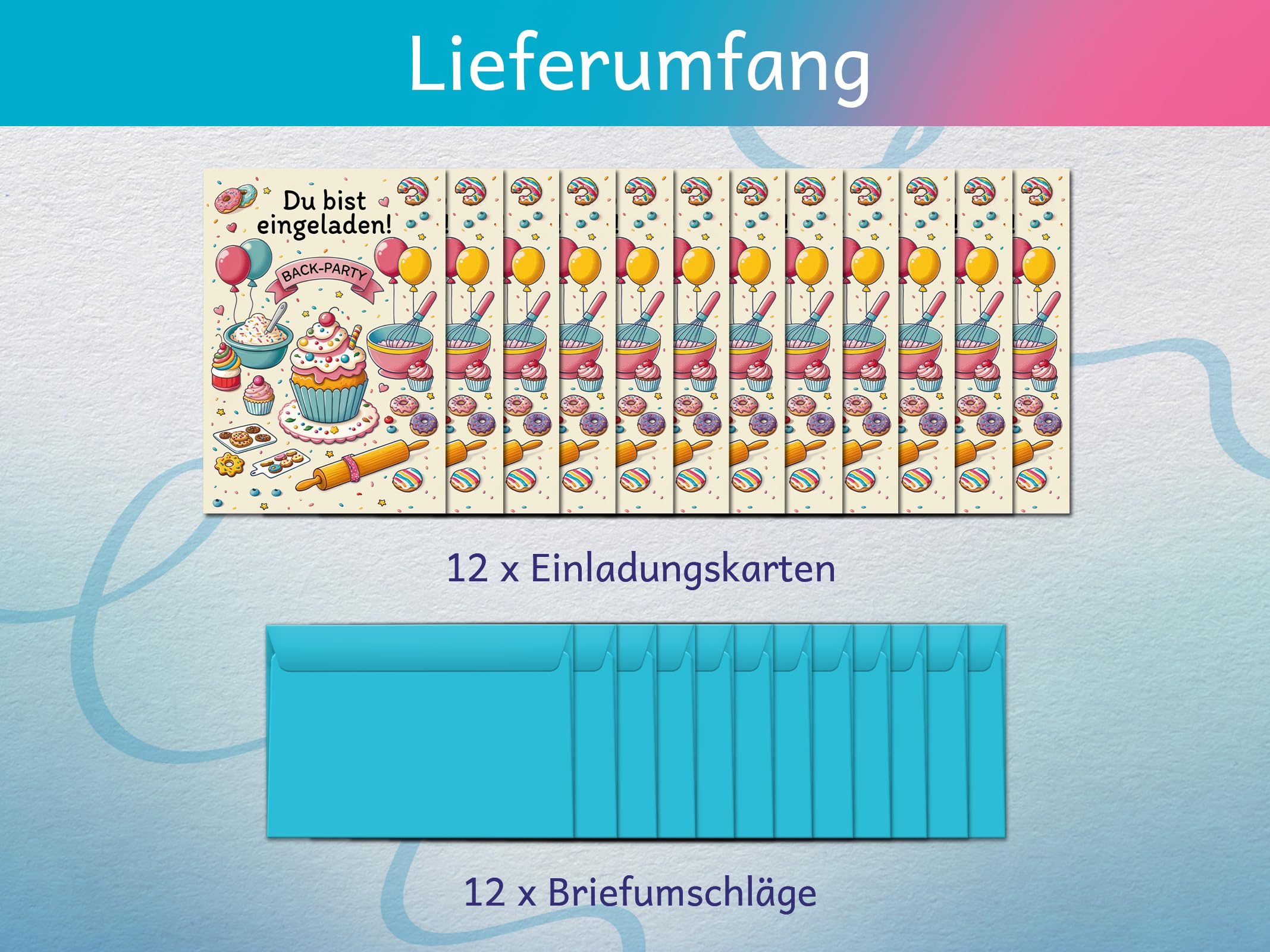 12 uitnodigingskaarten incl. 12 enveloppen kinderverjaardag bakfeest bakfeest bakken pizza kookfeest meisjes jongens uitnodigingen taartfeest verjaardag kinderen meisjesverjaardag