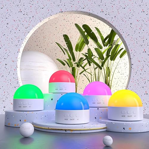 Miniatura 2 de Kintion Luz nocturna, luz nocturna LED portátil regulable de 8 colores, lámpara de luz recargable de 1800 mAh, cuidado de los ojos suave, blanco